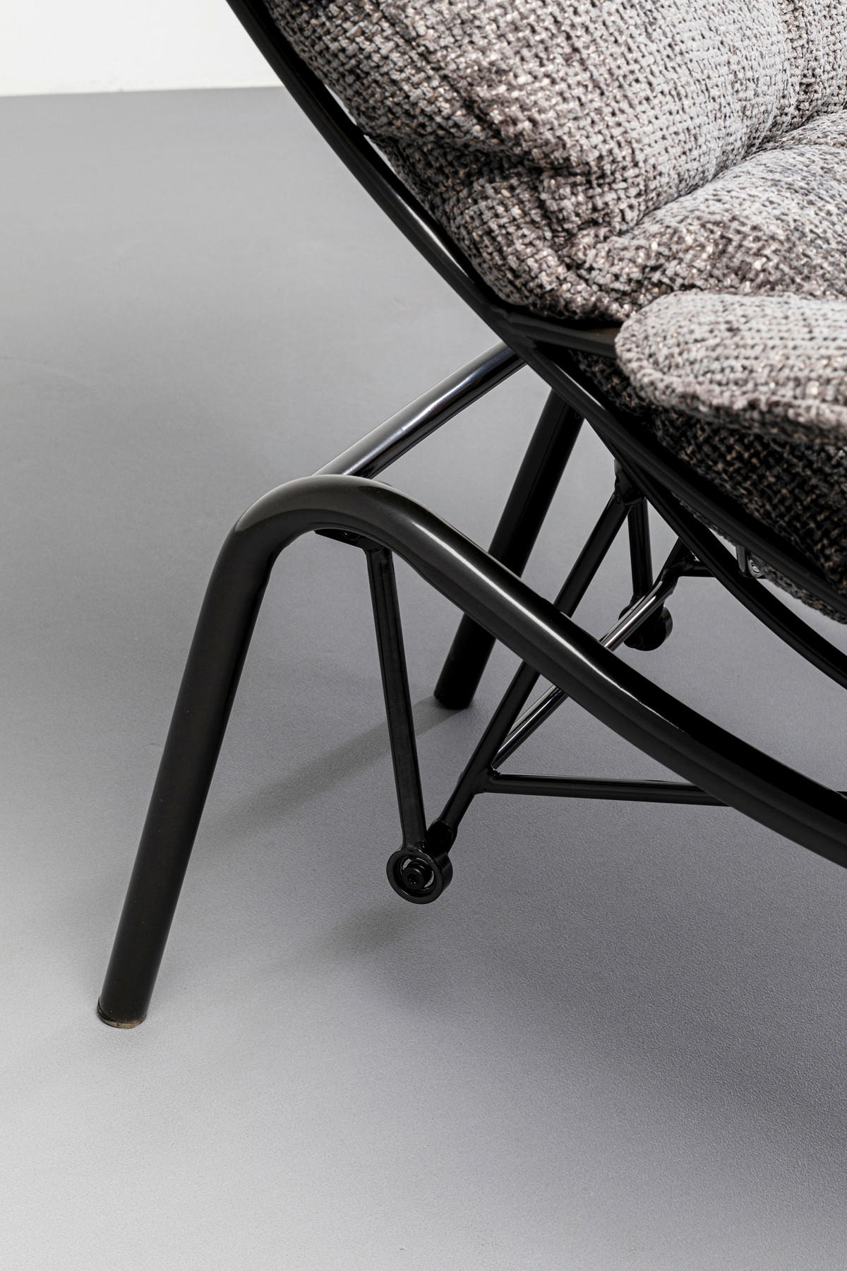 SESSELSET    - Schwarz/Grau, Design, Textil/Metall (83/97/106cm) - Kare-Design
