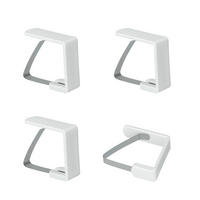 TERÍTŐCSIPESZ   - fehér, Basics, műanyag/fém (4.1/4.1/0.11cm) - Metaltex