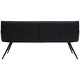 SITZBANK 200/87/65 cm  in Schwarz  - Schwarz, Design, Leder/Metall (200/87/65cm) - Novel