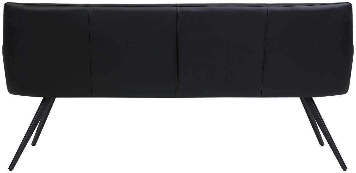 LAVICA, čierna - čierna, Design, kov/koža (200/87/65cm) - Novel