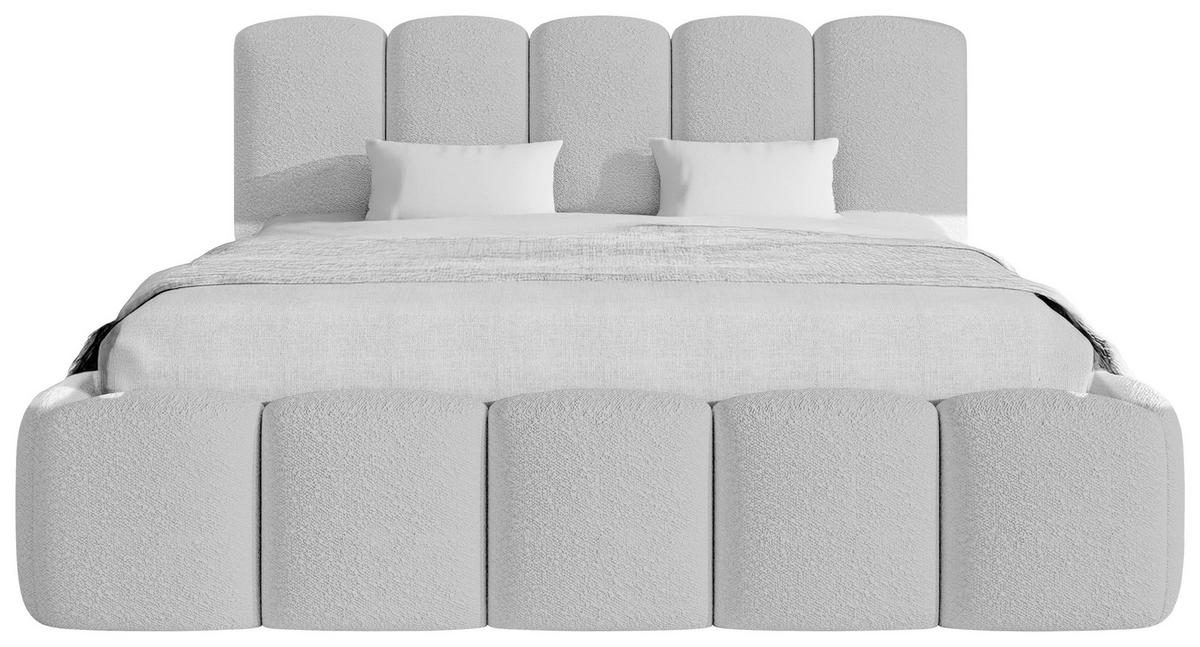 POLSTERBETT Cloudy Bettkasten, Lattenrost 180/200 cm  in Grau  - Grau, MODERN, Holz/Textil (180/200cm) - Livetastic