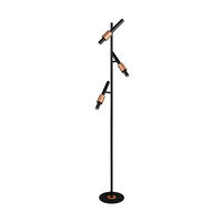 LED-STEHLEUCHTE - Schwarz/Braun, Basics, Metall (23/150cm) - Trio Leuchten