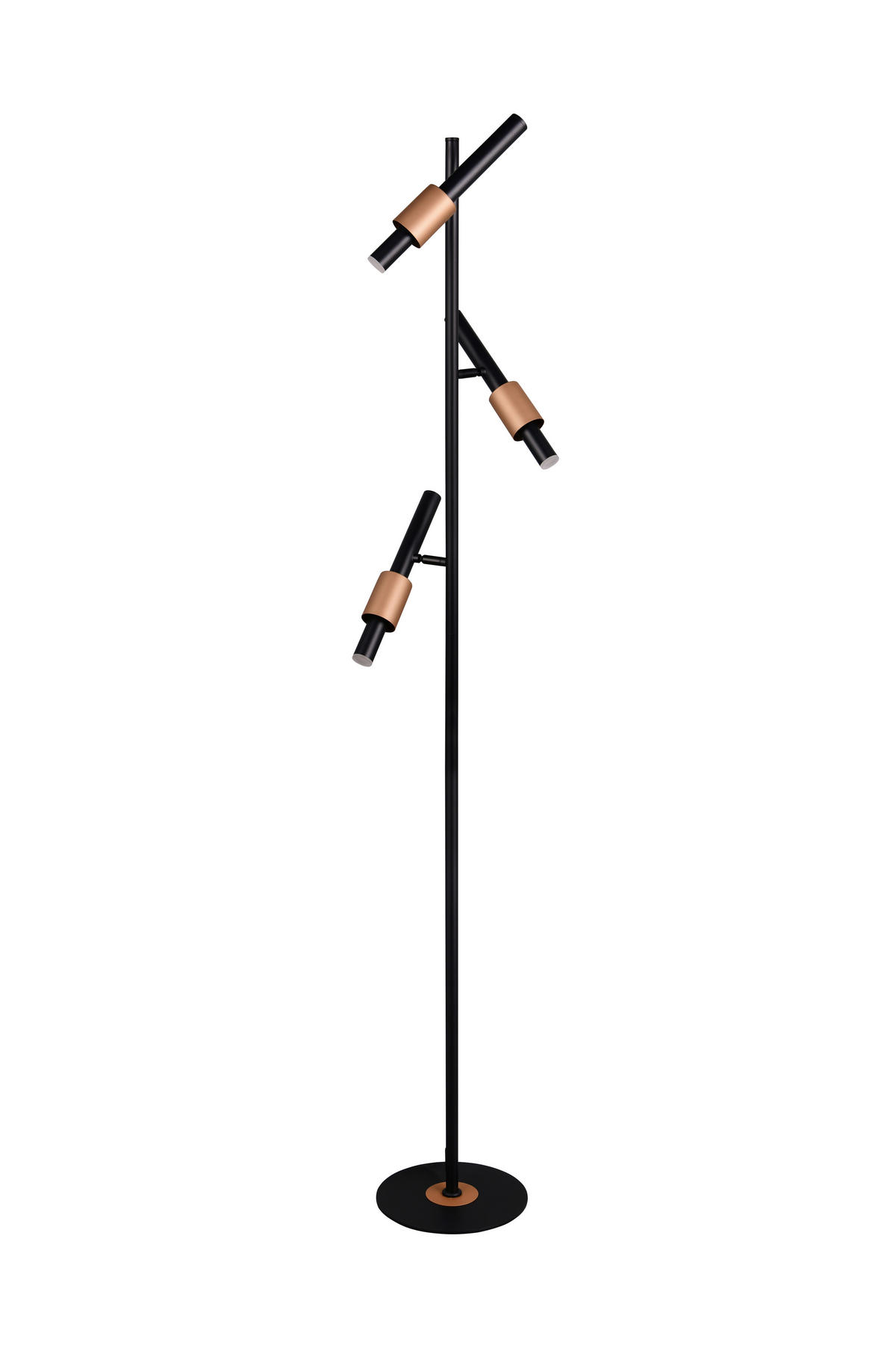 LED-STEHLEUCHTE - Schwarz/Braun, Basics, Metall (23/150cm) - Trio Leuchten