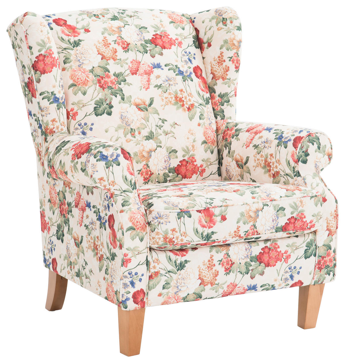 KŘESLO UŠÁK, textil, vícebarevná - barvy dubu/vícebarevná, Lifestyle, textil (92/104/90cm) - Landscape