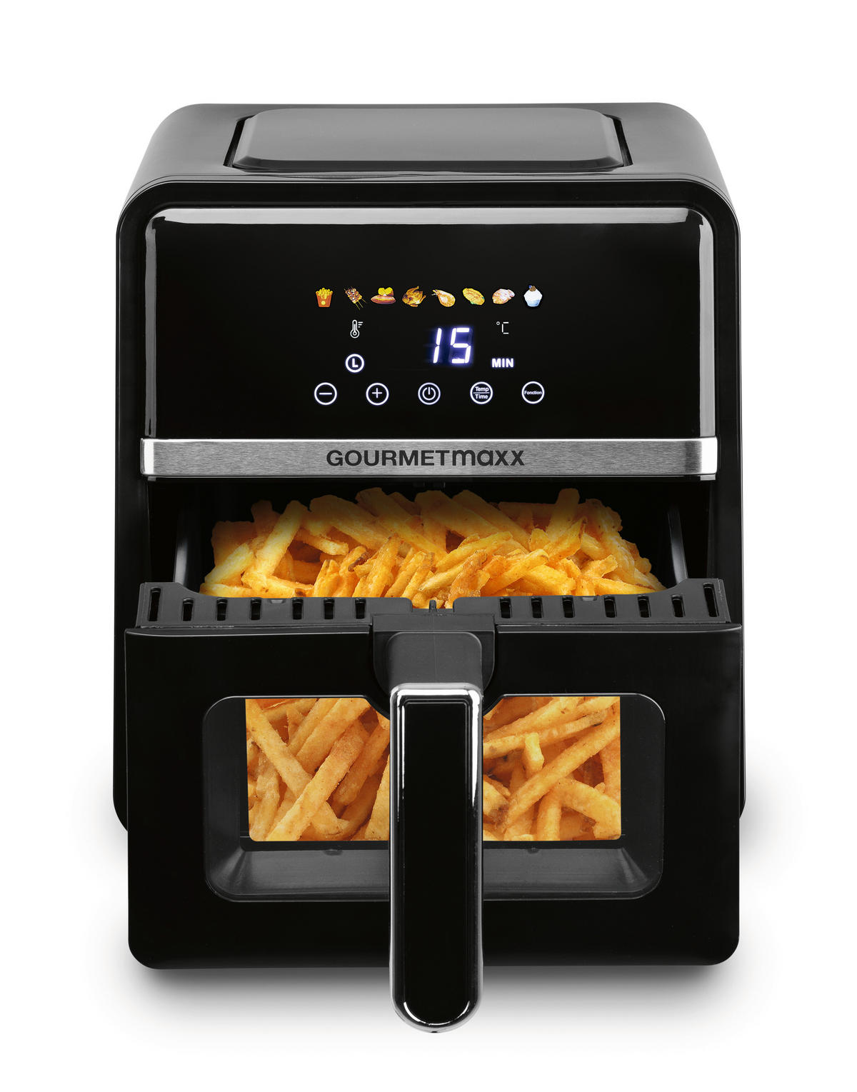 HEIßLUFTFRITTEUSE GOURMETmaxx 5 L  - Silberfarben/Schwarz, Basics, Kunststoff/Metall (36,5/25/30cm)
