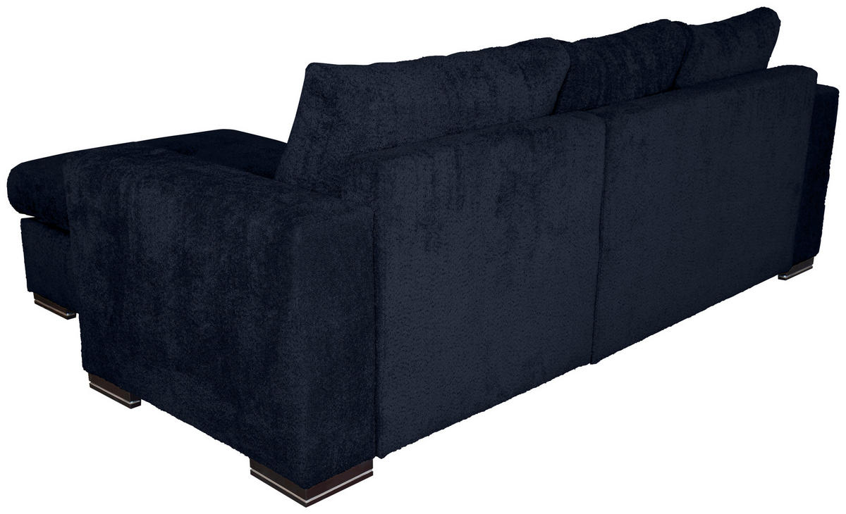 ECKSOFA Dunkelblau Webstoff  - Braun/Dunkelblau, KONVENTIONELL, Holz/Textil (170/235cm) - Carryhome
