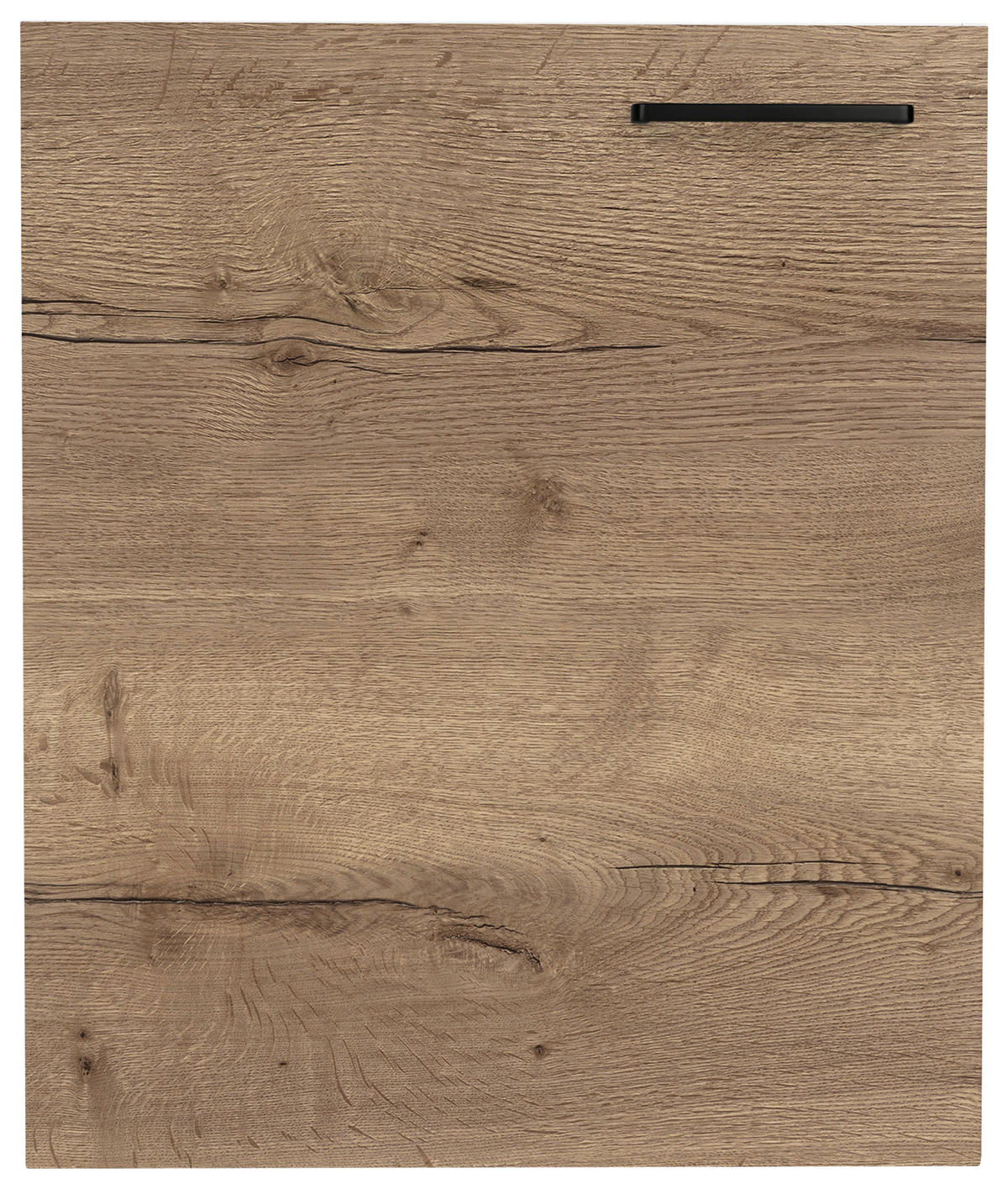 KÜCHENSCHRANKFRONT 60/72/1,9 cm  in Eiche dunkel  - Eiche dunkel/Schwarz, MODERN, Holzwerkstoff/Metall (60/72/1,9cm) - Nobilia