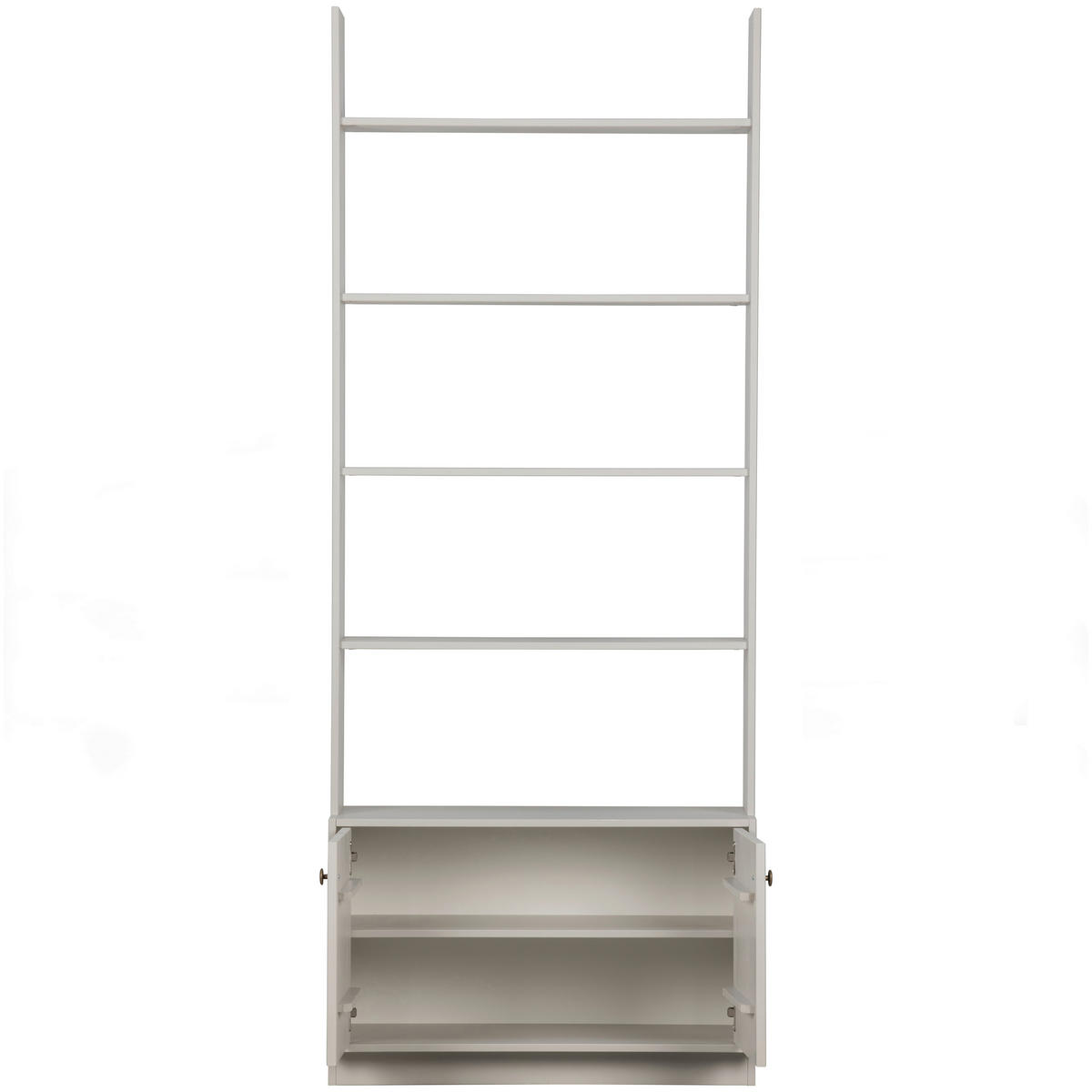 REGAL Kiefer Hellgrau  - Goldfarben/Hellgrau, Design, Holz/Metall (80/200/35cm) - Livetastic