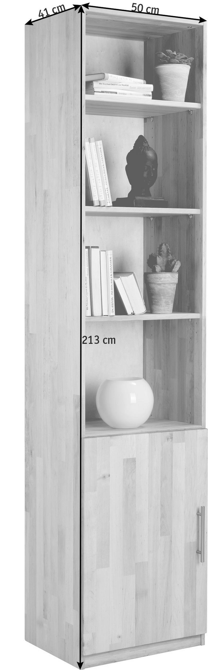 REGAL  50/213/41 cm Erlefarben  - Chromfarben/Erlefarben, Natur, Holz/Metall (50/213/41cm) - Linea Natura