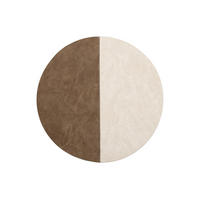 PLATZDECKCHEN Textil Lederlook Grau, Dunkelbraun 38 cm  - Dunkelbraun/Grau, LIFESTYLE, Textil (38cm) - Ambia Home