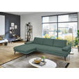 ECKSOFA in Echtleder Opal  180/310 cm  - Opal/Schwarz, Design, Leder/Metall (180/310cm) - Dieter Knoll