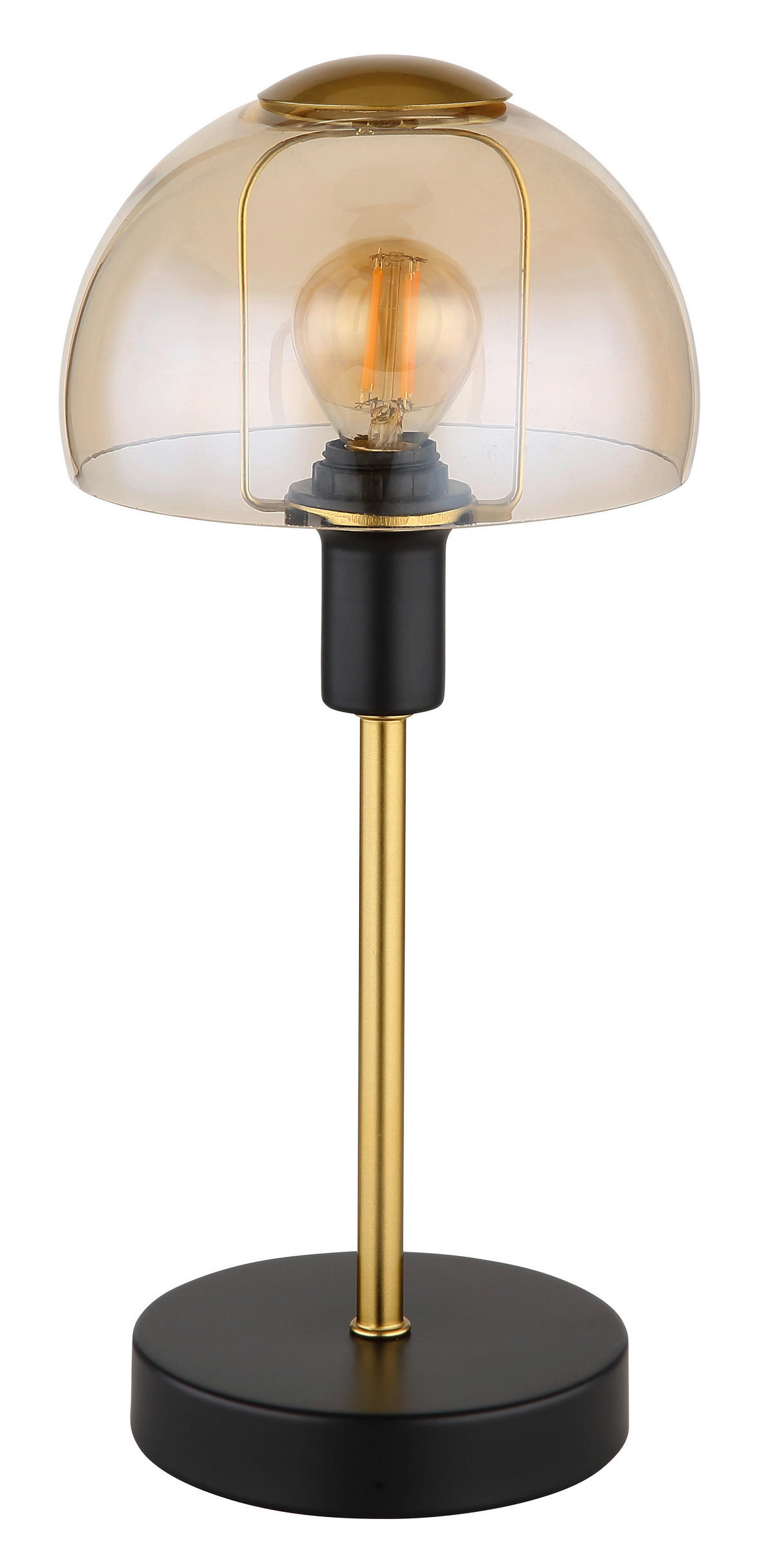 STONA LAMPA Kokkini  - zlatna/crna, Trendi, staklo/metal (15/32,5cm)