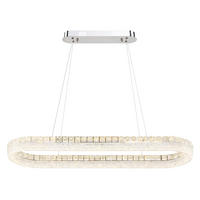 LED-HÄNGELEUCHTE 120/31,5/100,1 cm  - Klar/Chromfarben, KONVENTIONELL, Glas/Kunststoff (120/31,5/100,1cm) - Globo