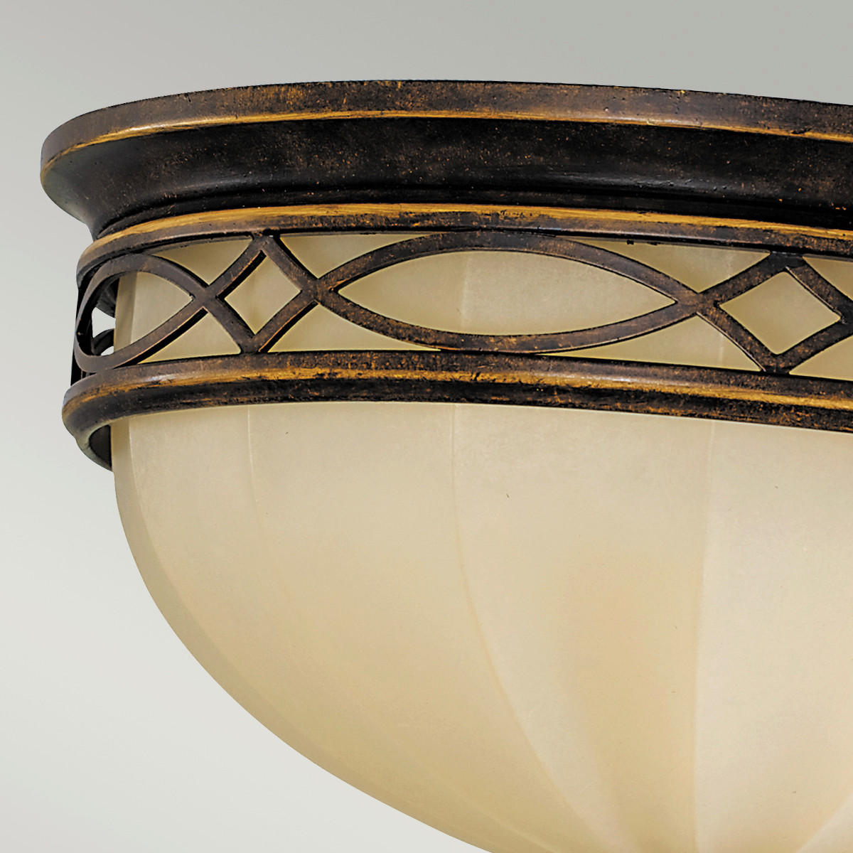 DECKENLEUCHTE  35.6/22.9 cm    - Braun, Konventionell, Glas/Metall (35.6/22.9cm) - Elstead Lighting