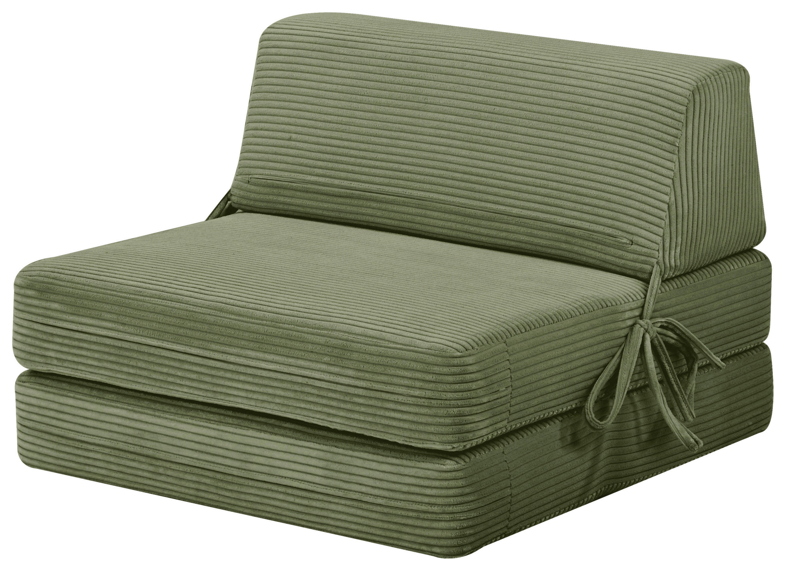 SCHLAFSESSEL in Cord Olivgrün  - Olivgrün, Design, Textil/Metall (65/57/81cm) - Livetastic