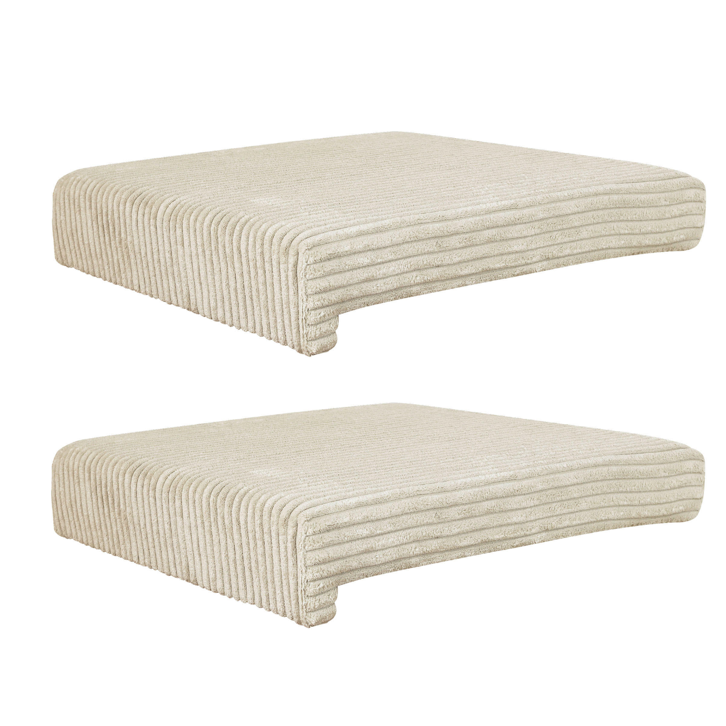 KLEMMKISSEN 2er Set 40/35/38/5/8 cm  - Beige, Basics, Textil (40/35/38/5/8cm)