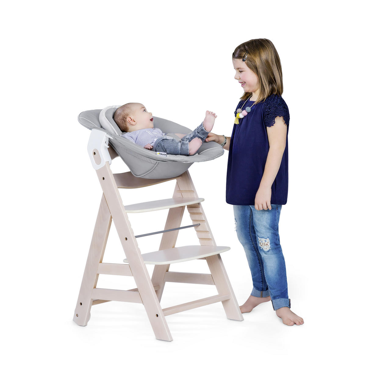 WIPPE ALPHA BOUNCER   - Weiß/Grau, KONVENTIONELL, Textil (66/49/45cm) - Hauck