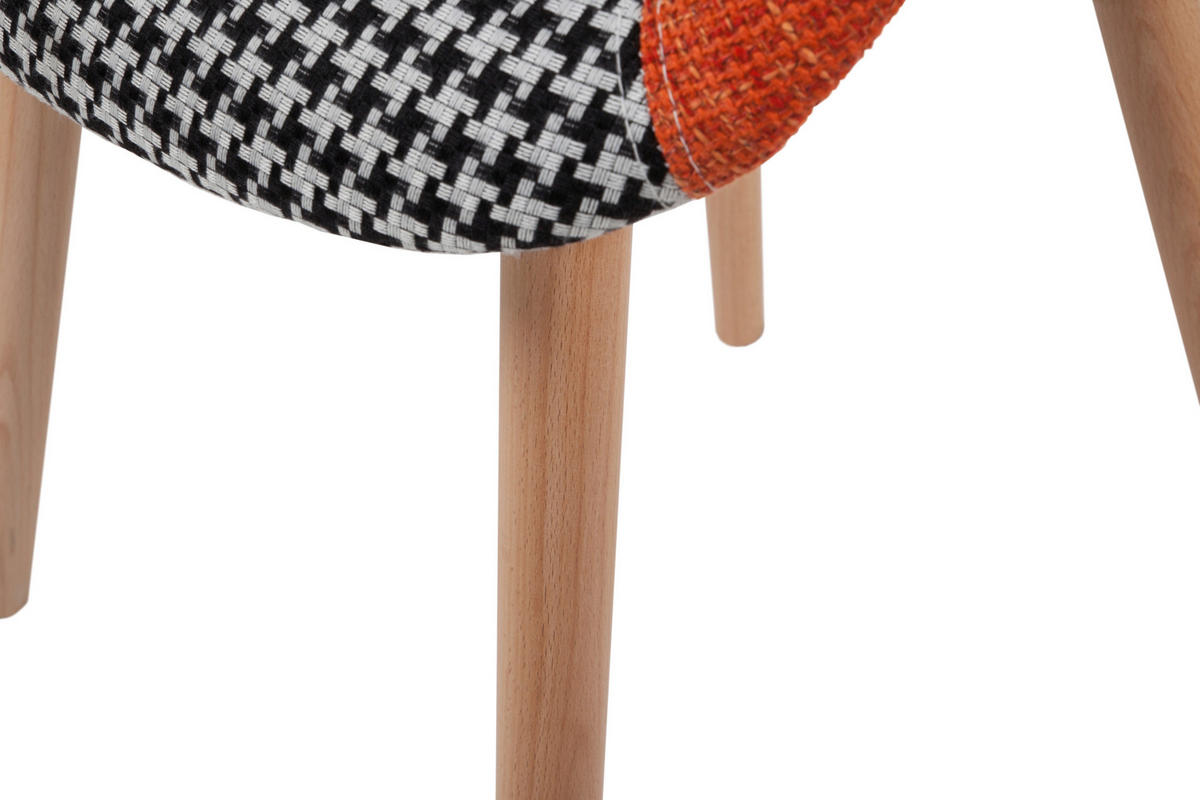 ARMLEHNSTUHL-SET 2 Stück  in Eisen  - Buchefarben/Multicolor, Design, Holz/Kunststoff (62/80/61cm) - Kayoom