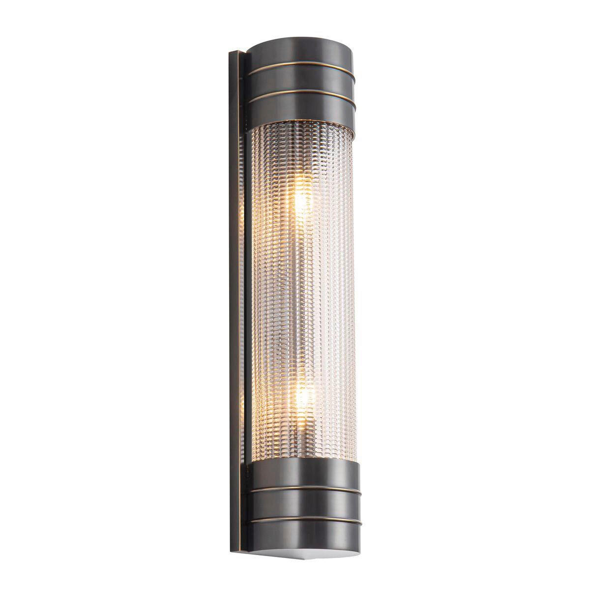 WANDLEUCHTE    - Bronzefarben, KONVENTIONELL, Glas/Metall (46,7/11,2/9,5cm) - Elstead Lighting