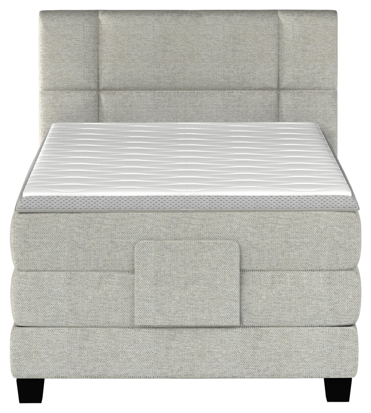 BOXSPRINGBETT 100/200 cm  in Beige  - Beige/Schwarz, KONVENTIONELL, Holz/Kunststoff (100/200cm) - Esposa