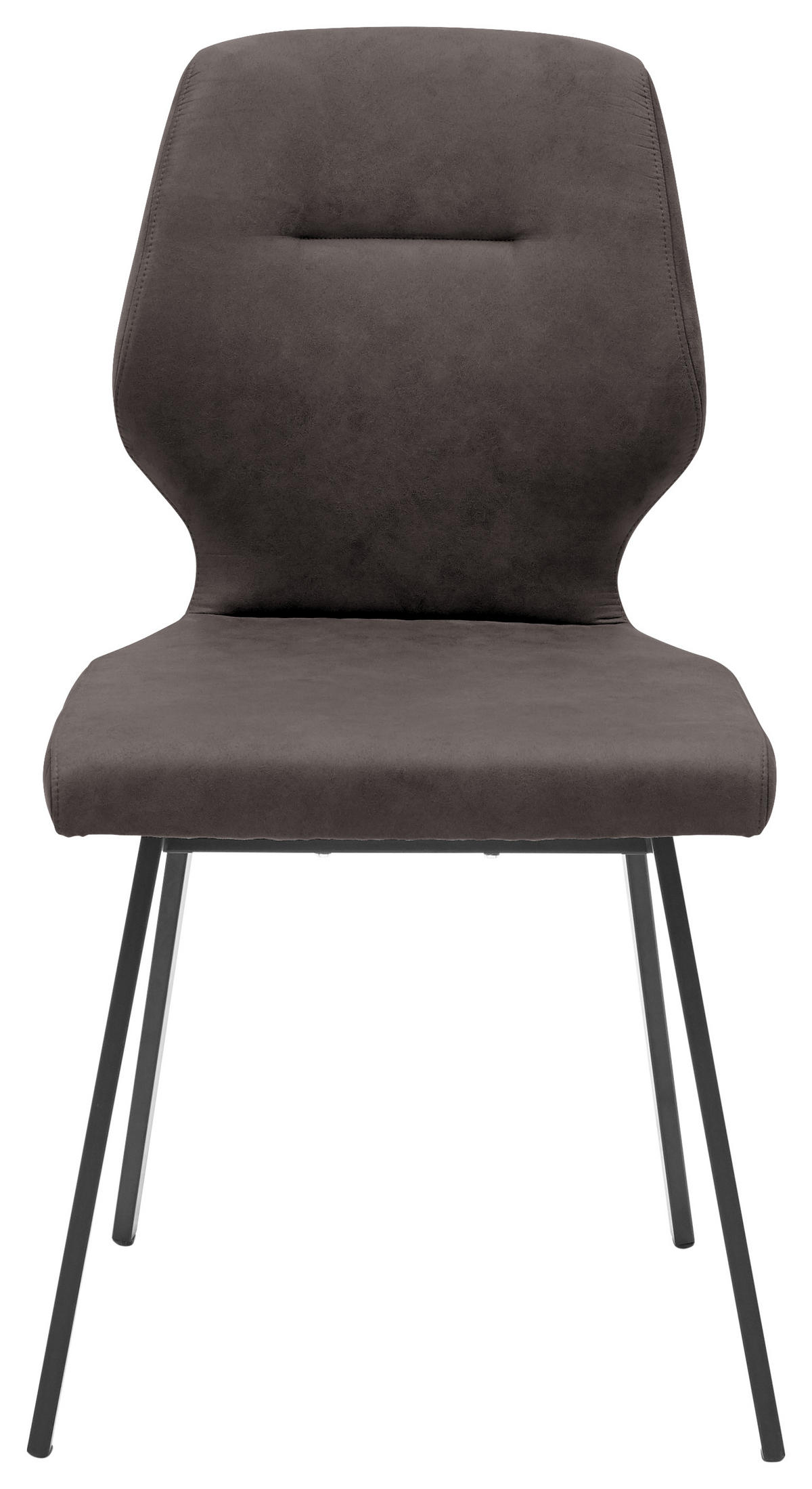 STUHL  in Stahl Mikrofaser Metall, Textil  - Anthrazit/Schwarz, Design, Textil/Metall (46/91/57cm) - Dieter Knoll
