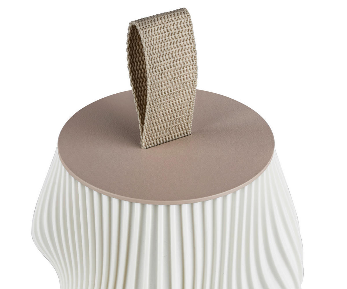 AKKU-TISCHLEUCHTE 14/28 cm  - Beige, Design, Kunststoff (14/28cm) - Briloner