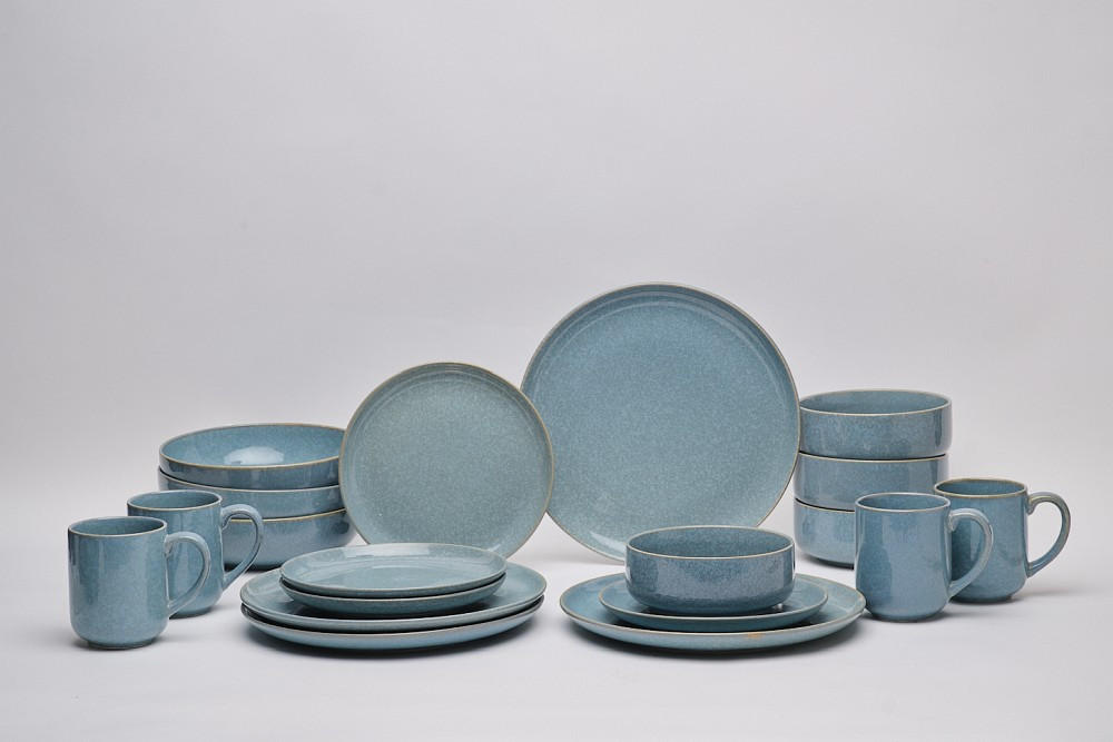 KOMBISERVICE Blau Marbella 20-teilig 4 Personen  - Blau, Trend, Keramik - Novel