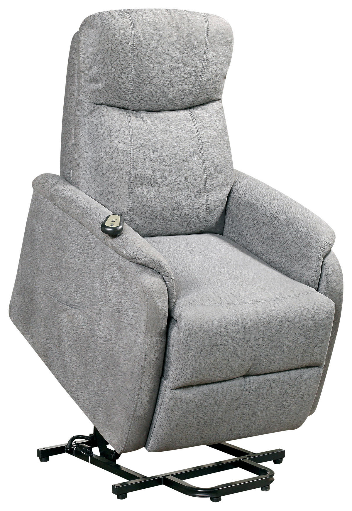 RELAKS FOTELJA metal, plastika, tekstil  siva   - siva/boje kroma, Design, metal/tekstil (73/110/94cm) - Cantus