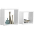 WANDREGALSET 23-28/23-28/15 cm  - Weiß, Basics, Holzwerkstoff (23-28/23-28/15cm) - Xora