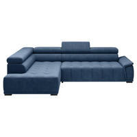 HÖRNSOFFA i chenille, vävt tyg mörkblå  - svart/mörkblå, Modern, textil/plast (206/283cm) - MID.YOU