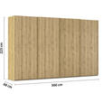 SCHWEBETÜRENSCHRANK 360/223/68 cm 4-türig Eichefarben  - Eichefarben, Design, Holz/Holzwerkstoff (360/223/68cm) - Novel