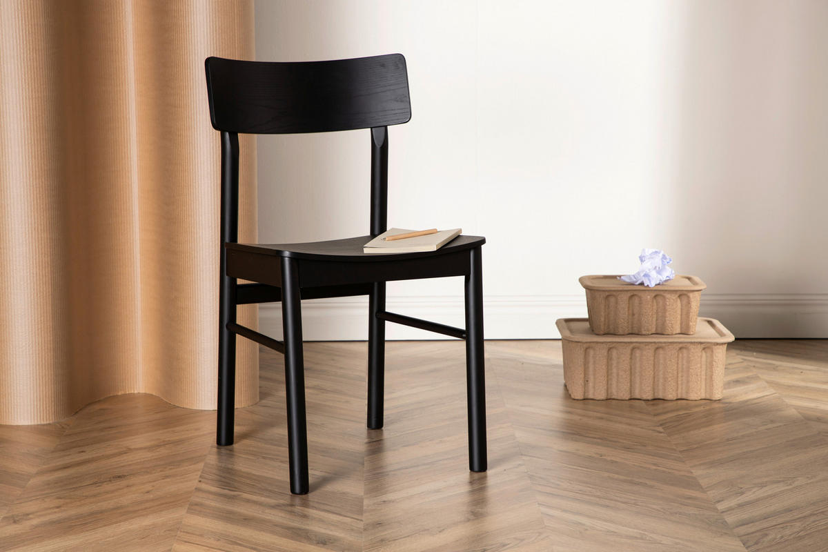 STOLSET 2 styck  - svart, Design, trämaterial/trä (45.5/82/48cm) - Livetastic