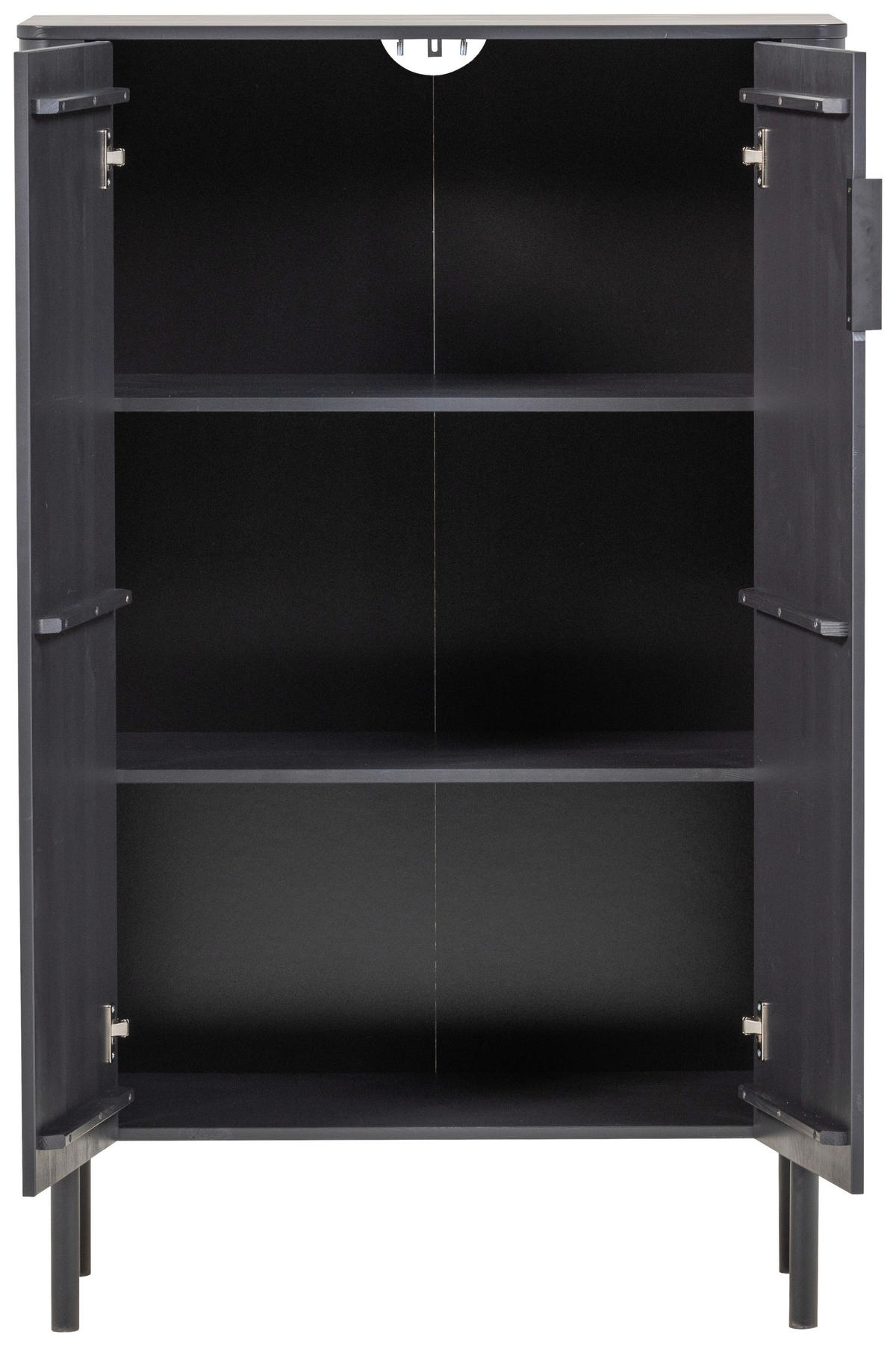 SCHUHSCHRANK Gunnar  in 85/135/39 cm  - Schwarz, Design, Holz/Metall (85/135/39cm) - Livetastic