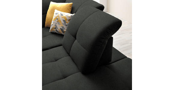 ECKSOFA in Chenille Anthrazit 310/240 cm - Anthrazit/Schwarz, Design, Textil/Metall (310/240cm) - Xora