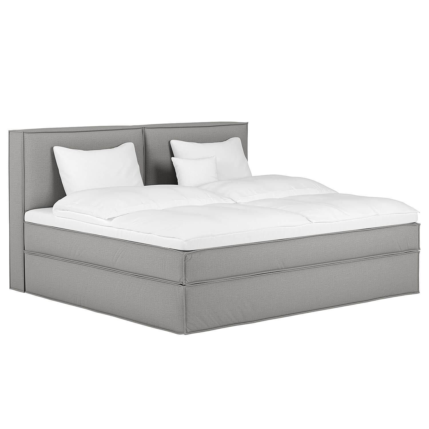 BOXSPRINGBETT 240/200 cm  in Hellgrau  - Hellgrau, Design, Textil (240/200cm) - home24