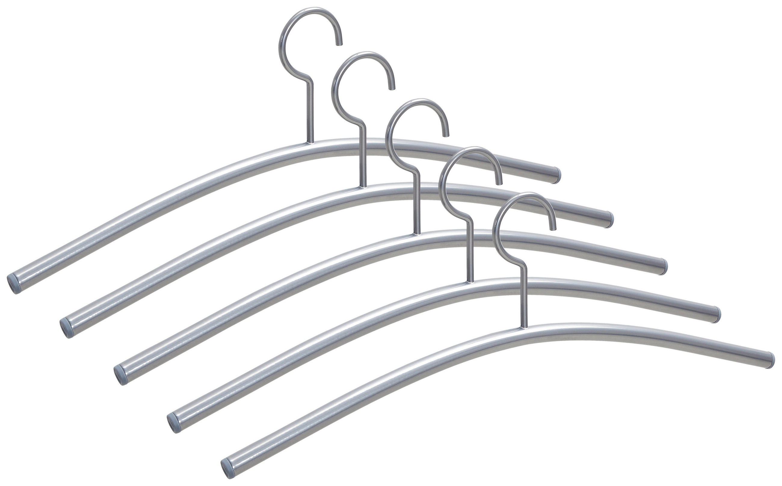 KLEIDERBÜGELSET 5-teilig Metall  - Alufarben, Basics, Metall (45/15/1cm) - Boxxx