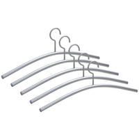 KLEIDERBÜGELSET 5-teilig Metall  - Alufarben, Basics, Metall (45/15/1cm) - Boxxx