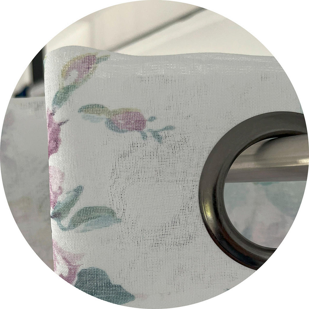 ÖSENSCHAL halbtransparent 140/245 cm   - Rosa/Weiß, Natur, Textil (140/245cm)