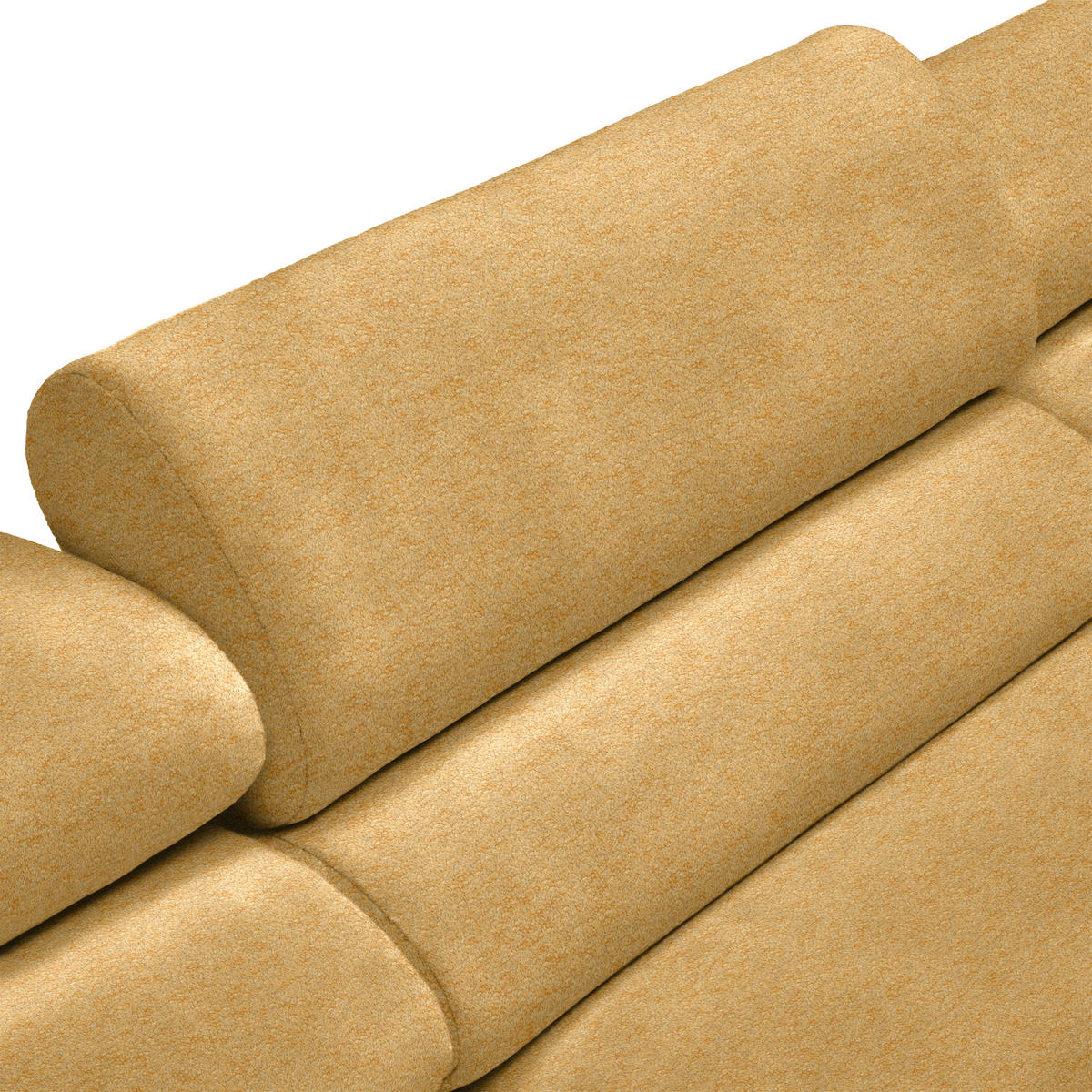 ECKSOFA in Velours Currygelb  - Currygelb/Buchefarben, Design, Holz/Textil (329/150cm) - Lomoco
