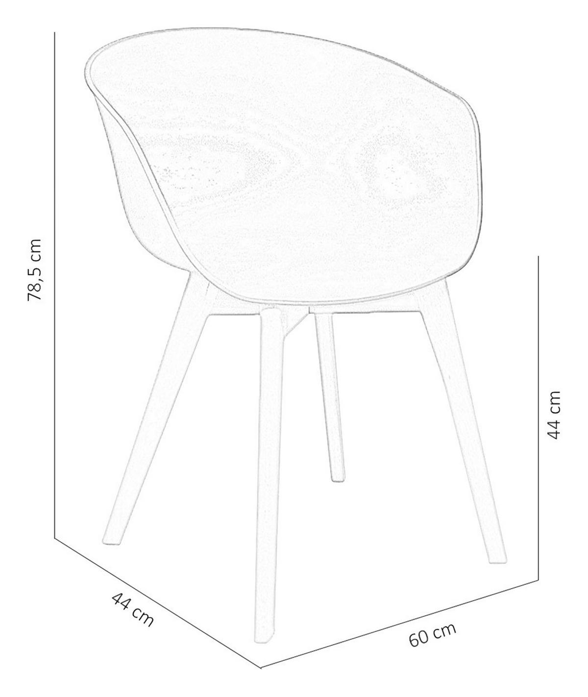 SADA ŽIDLÍ S PODRUČKAMI 4 kusy - bílá/přírodní barvy, Moderní, dřevo/plast (60/78,5/44cm) - MID.YOU
