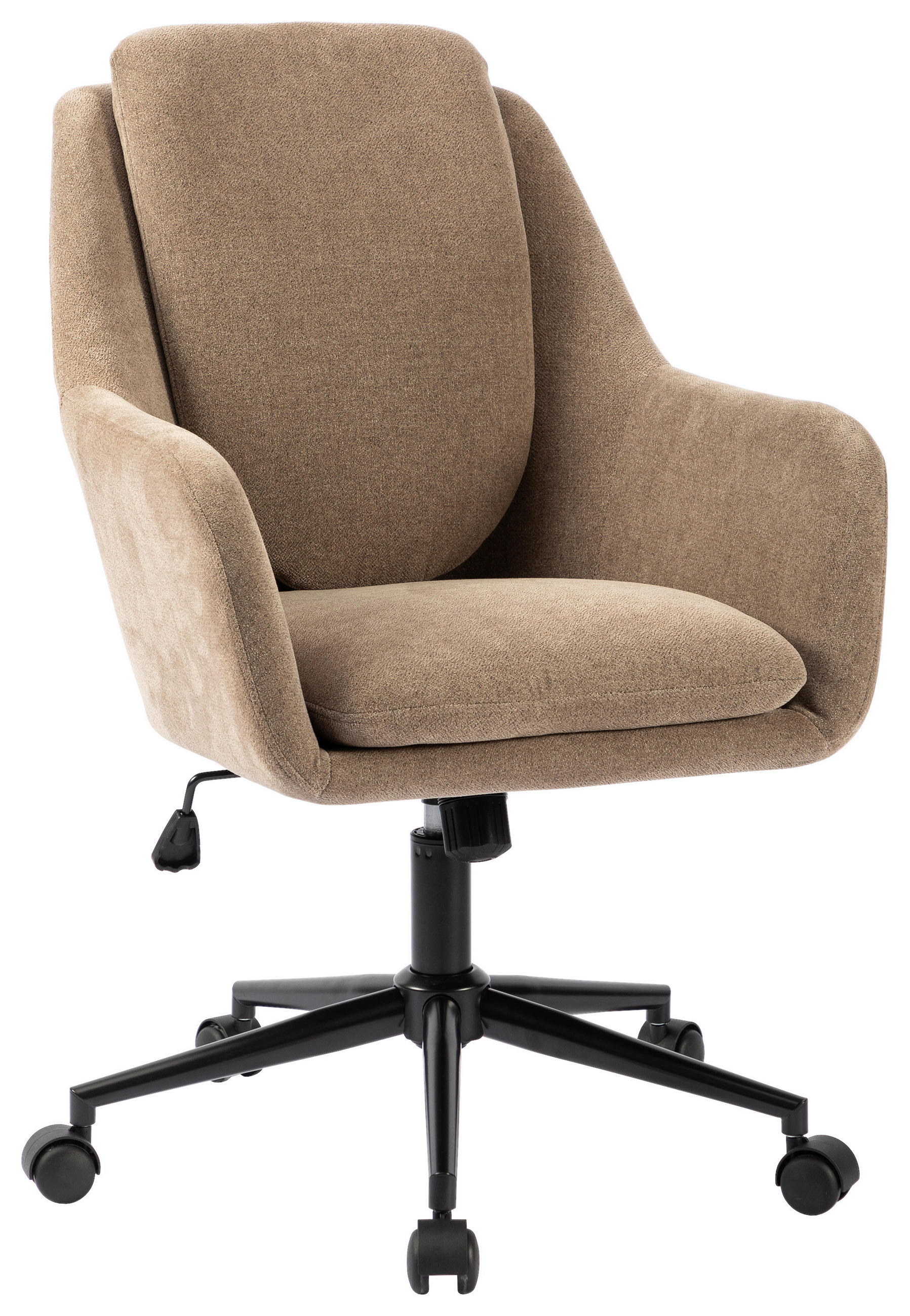 DREHSTUHL Webstoff Schwarz, Beige  - Beige/Schwarz, Modern, Kunststoff/Textil (58/91-99/71cm) - MID.YOU