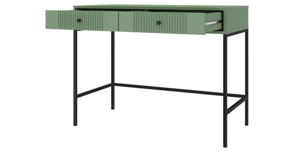 SCHMINKTISCH Dunkelgrün - Dunkelgrün/Schwarz, Design, Holzwerkstoff/Metall (104,2/50/79cm) - Xora