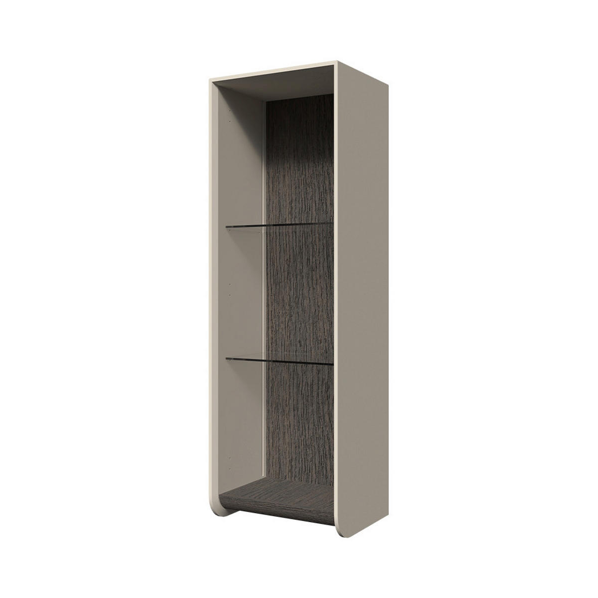 VISOKA KOMODA   42/128/33 cm    - antracit, Dizajnerski, staklo/metal (42/128/33cm)