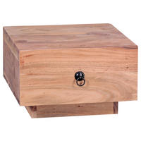 NOĆNI ORMARIĆ     - boje bagrema/crna, Konvencionalno, metal/drvo (40/25/40cm) - MID.YOU