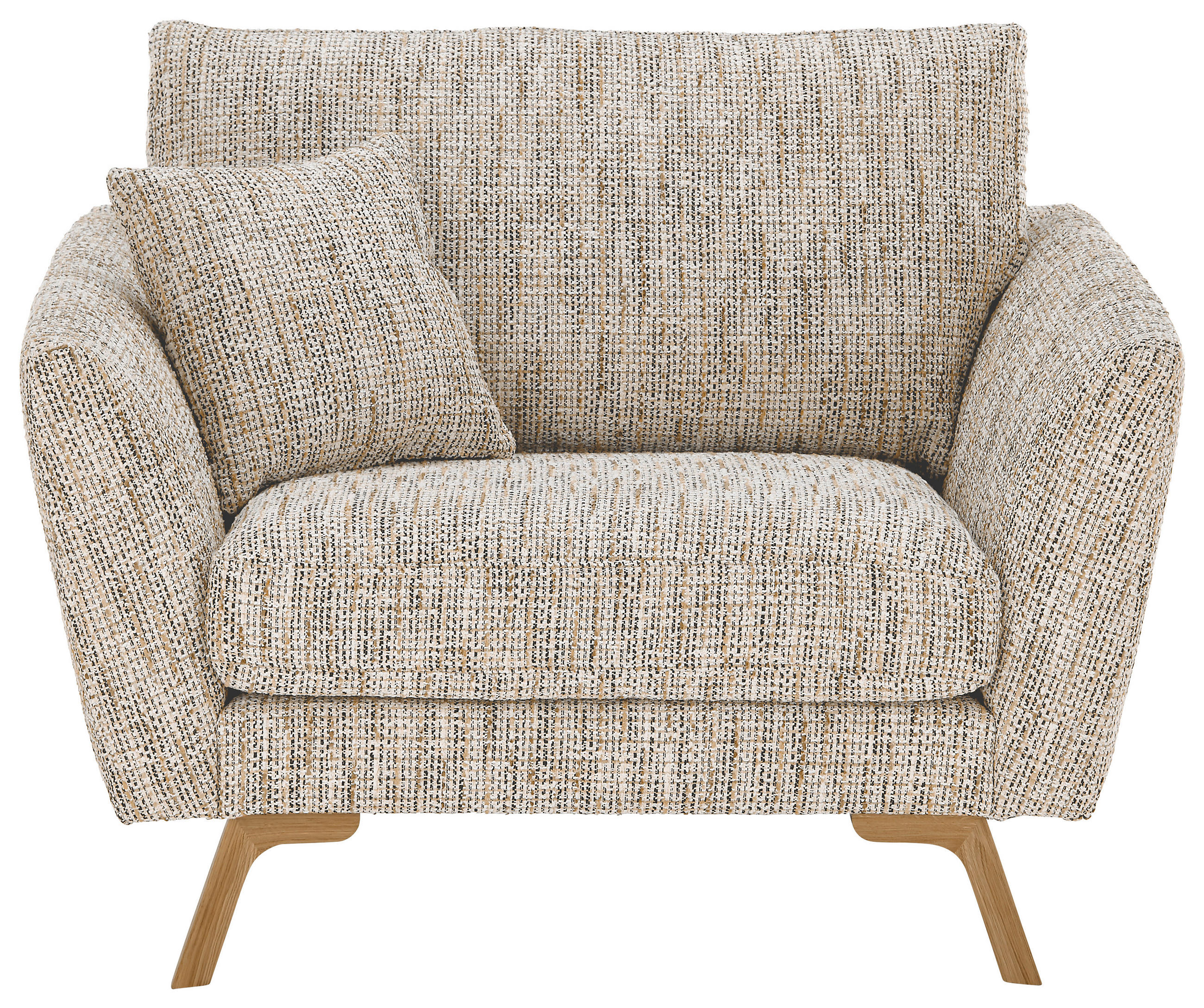 SESSEL in Webstoff Creme  - Eichefarben/Creme, KONVENTIONELL, Holz/Textil (115/86/93cm) - SetOne by Musterring