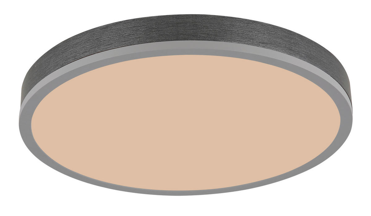 LED-DECKENLEUCHTE  45/8,5 cm    - Weiss/Dunkelgrau, Basics, Kunststoff/Metall (45/8,5cm) - Globo