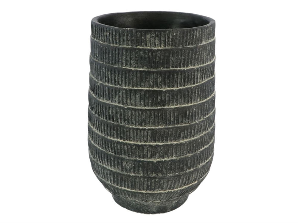 VASE 25 cm  - Schwarz, Trend, Keramik (17cm)