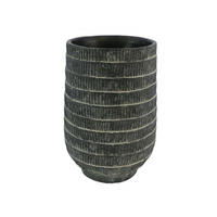 VASE 25 cm  - Schwarz, Trend, Keramik (17cm)