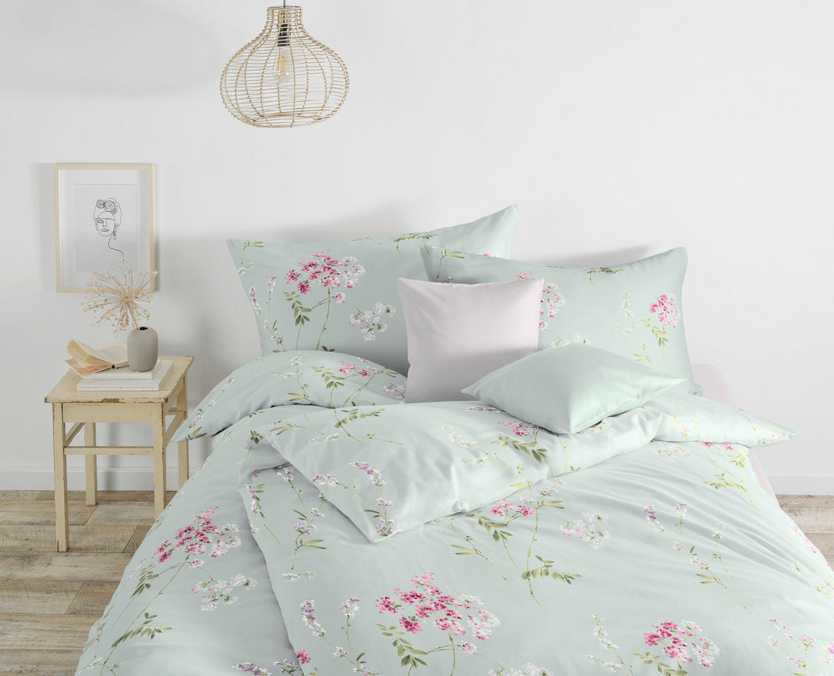 BETTWÄSCHE Timeless/Standard Makosatin 140/200 cm  - Türkis/Jadegrün, Basics, Textil (140/200cm) - Fleuresse