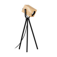 BORDSLAMPA 26/47.5 cm   - svart/naturfärgad, Basics, metall/trä (26/47.5cm)